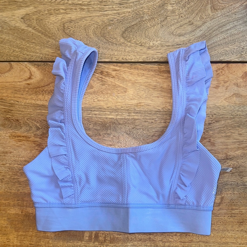 FP Movement by Free People Ruffled Sports Bra in Lavender